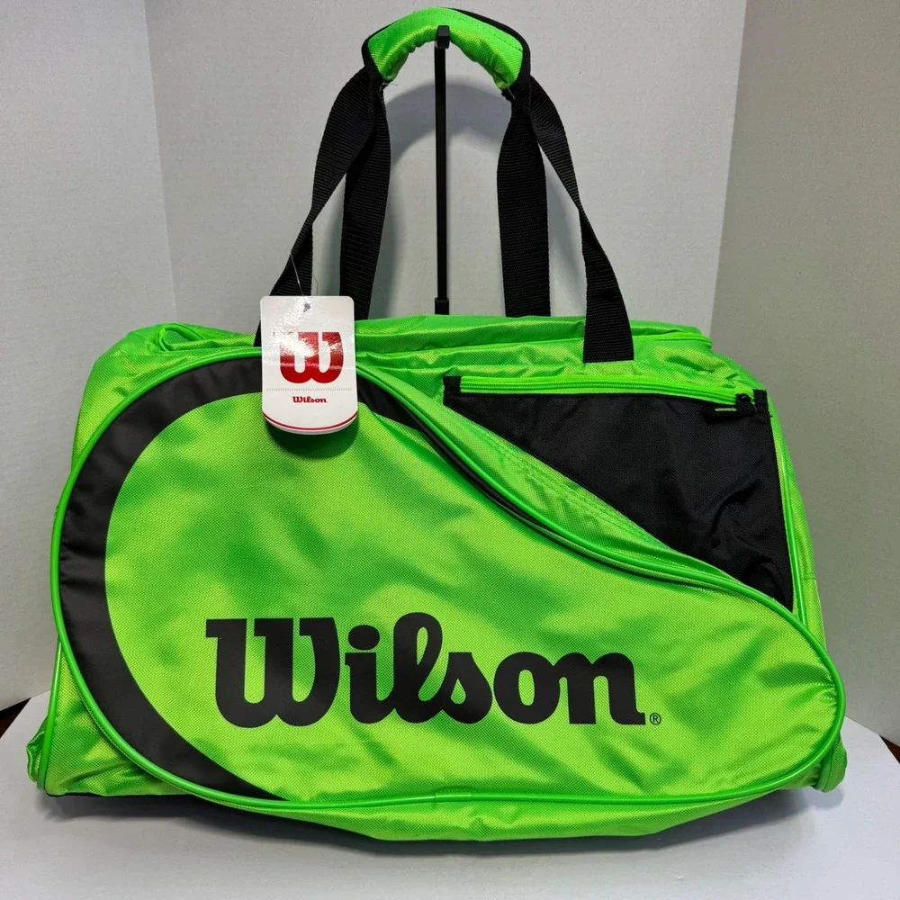 Wilson All Gear Pickleball Bag Neon Green Black Duffle‎ Racket WRZ618300 NWT New